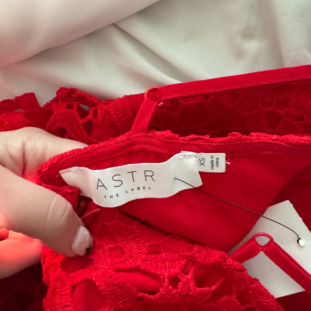 Astr Scarlet Lace Dress - Picture 4 of 5